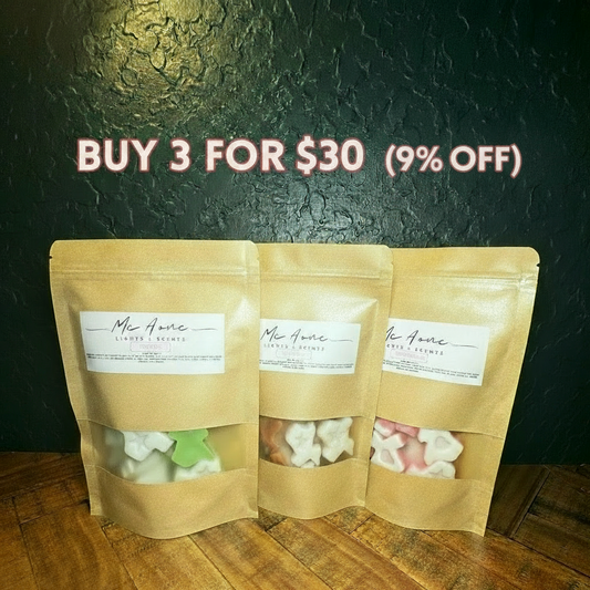 Wax Melts 3 packs (tot 18 oz - 36 pcs)