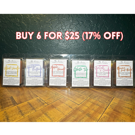 Wax Melts (Clamshells) - pack of 6